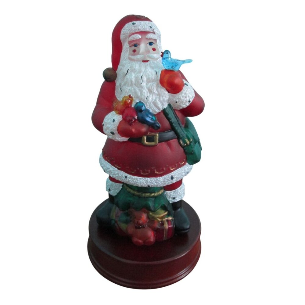 Vintage Old World Christmas Santa With Feathered Friends Light GUC 1999 Retired